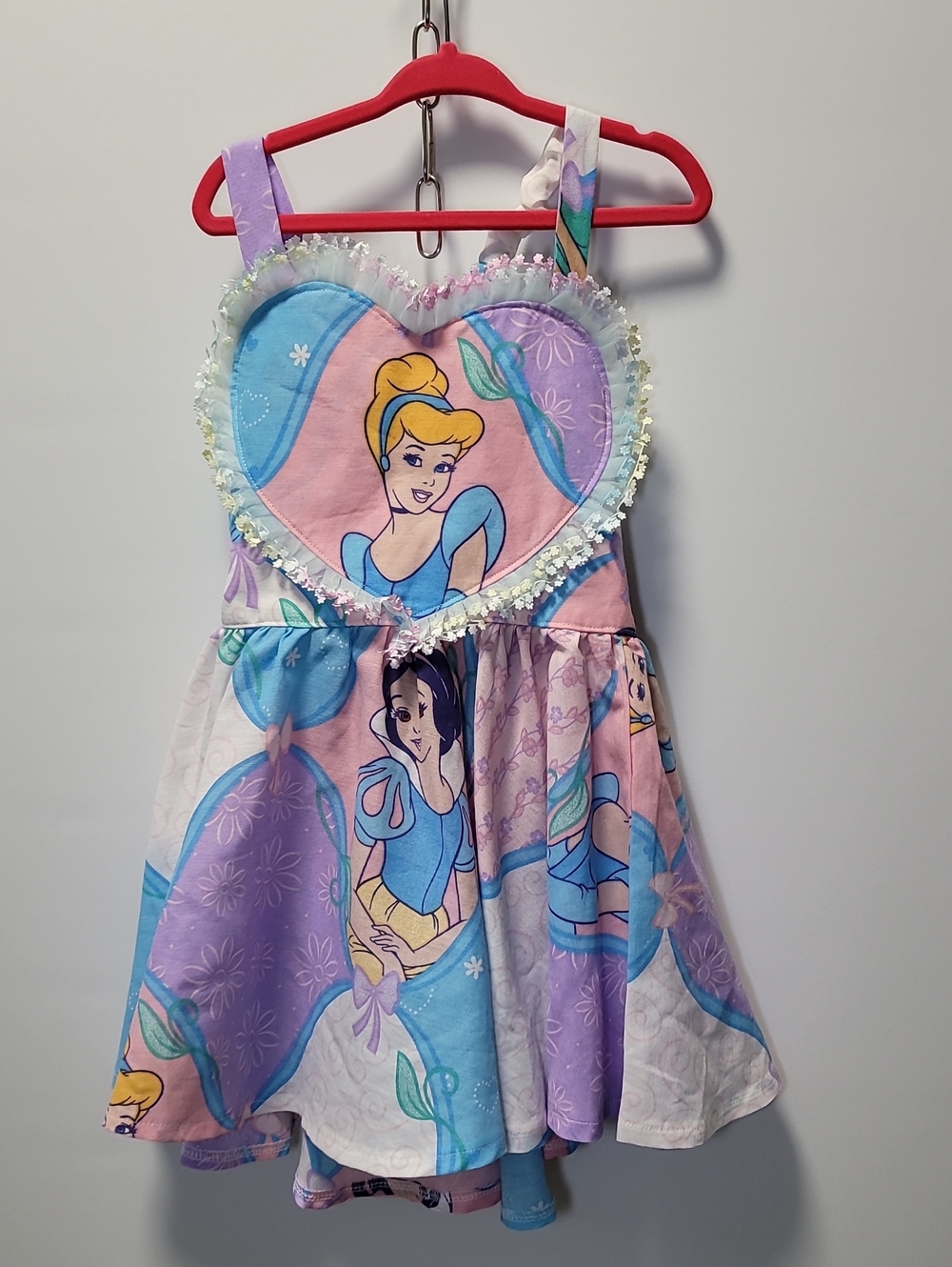 Disney Pastel Pink Lavender Blue Princess Heart-Bodice Dress